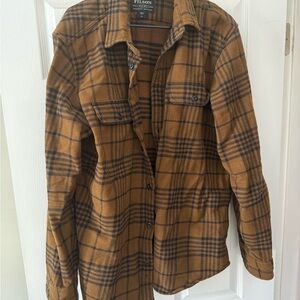 Set of 2 Filson Brown and Black Plaid Shirts